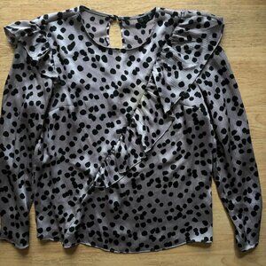 Top Shop Light Purple Long Sleeve Stylish Blouse